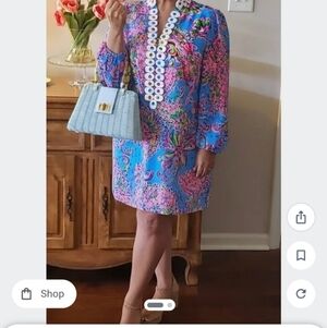 Lilly Pulitzer Blue and Pink Paisley Dress